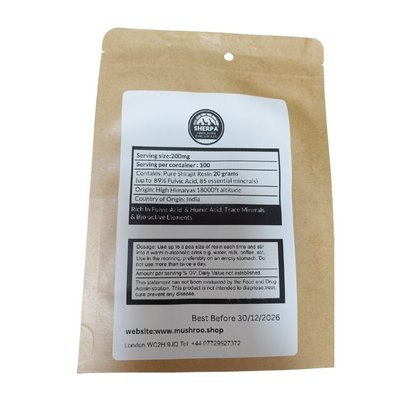 Pure Shilajit Resin Block | Vitality & Minerals Supplement Boost