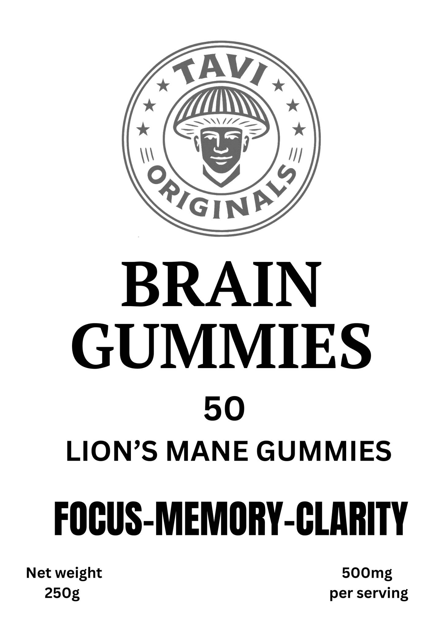 Brain Gummies Lion's Mane - Brain Focus On-The-Go