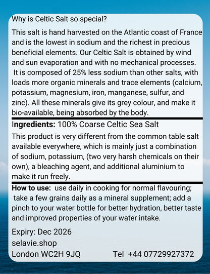 Celtic Salt | Unfiltered | Unprocessed | Hand Harvested