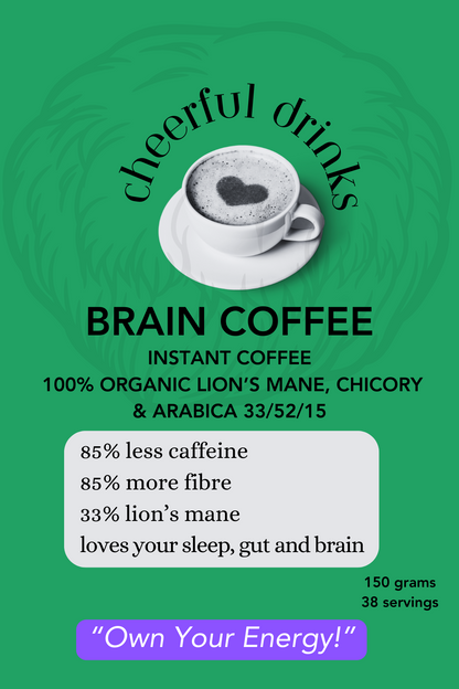 Brain coffee lions mane mushroom 