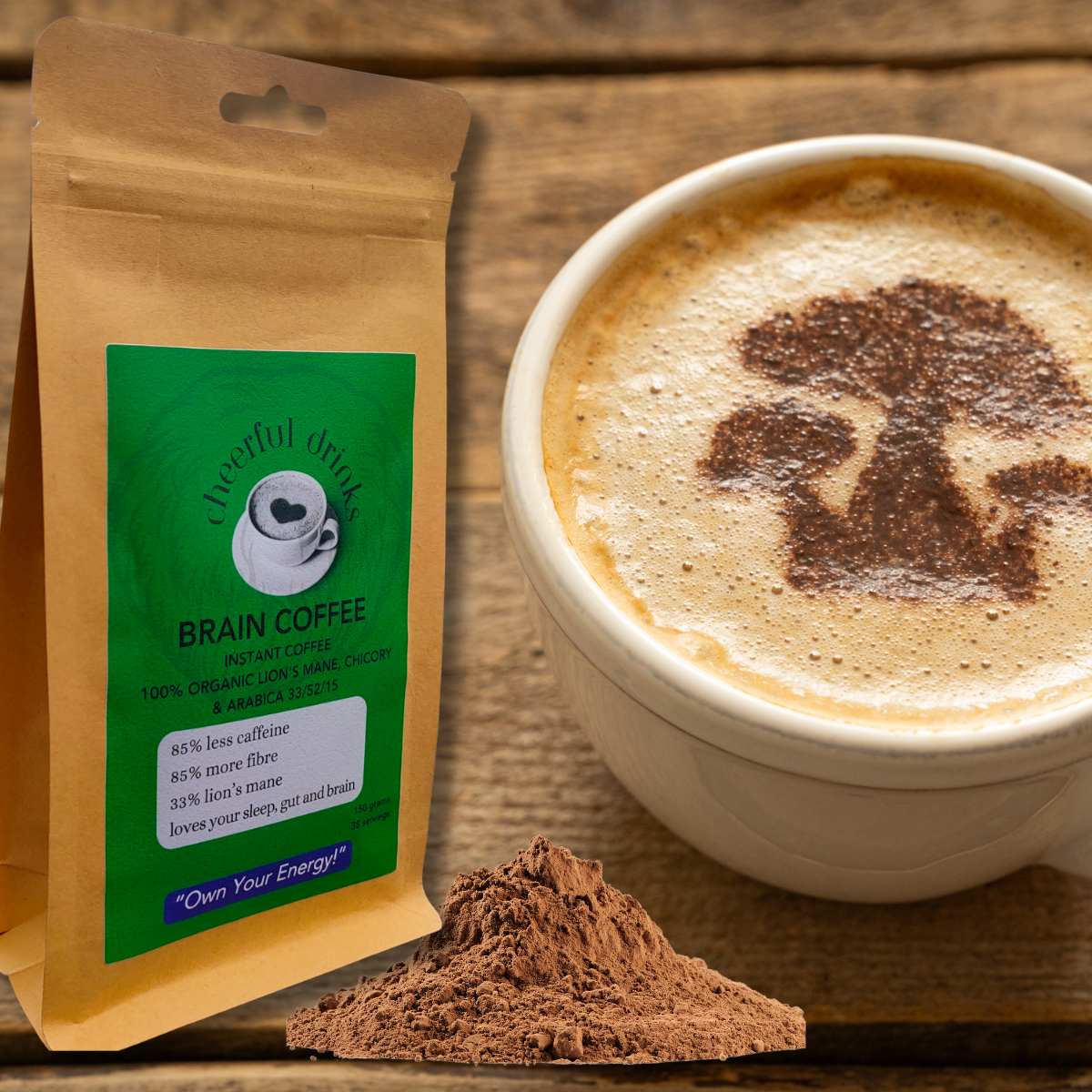 Brain Coffee Mushroom Coffee| Lion's Mane & Arabica