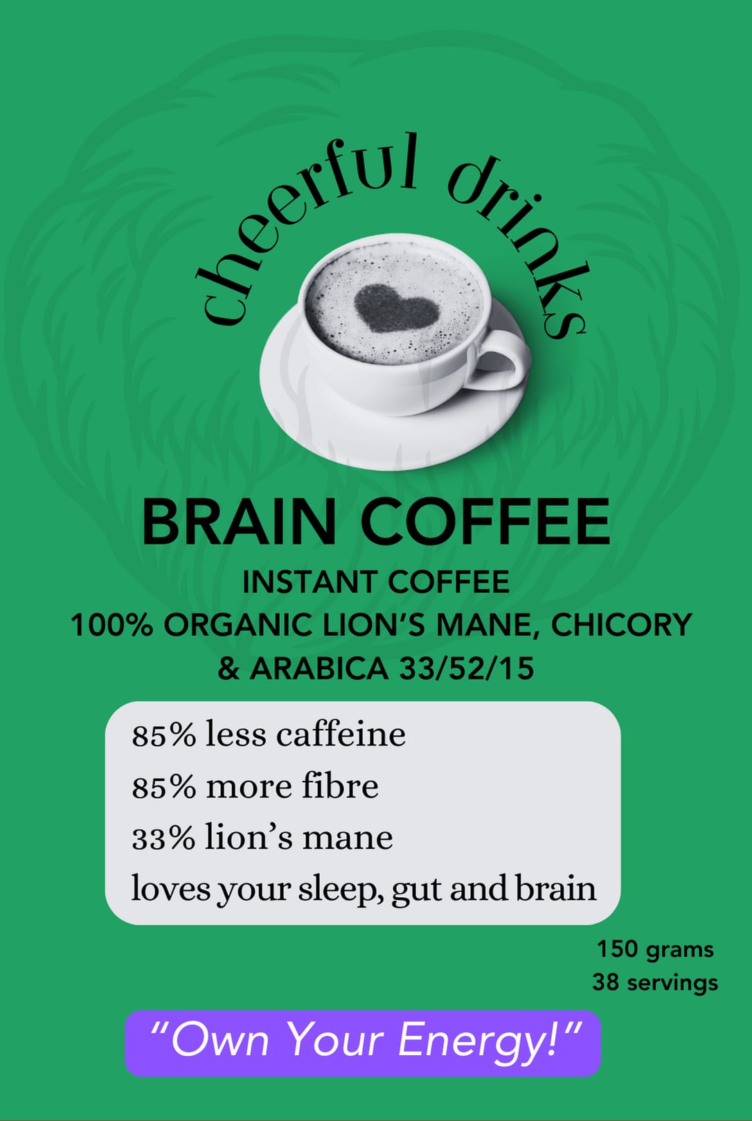 Brain Coffee Mushroom Coffee| Lion's Mane & Arabica