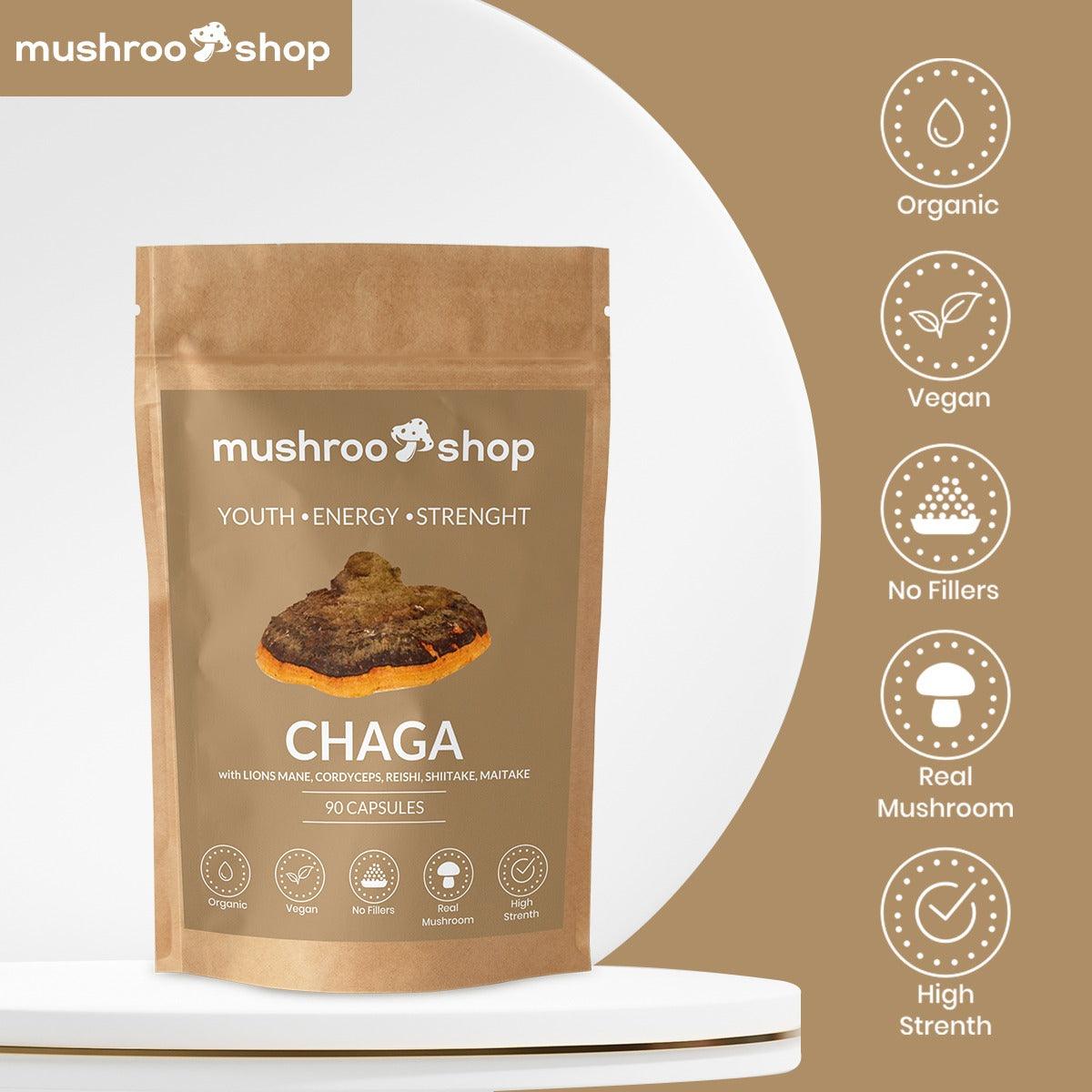 chaga capsules vegan organic uk