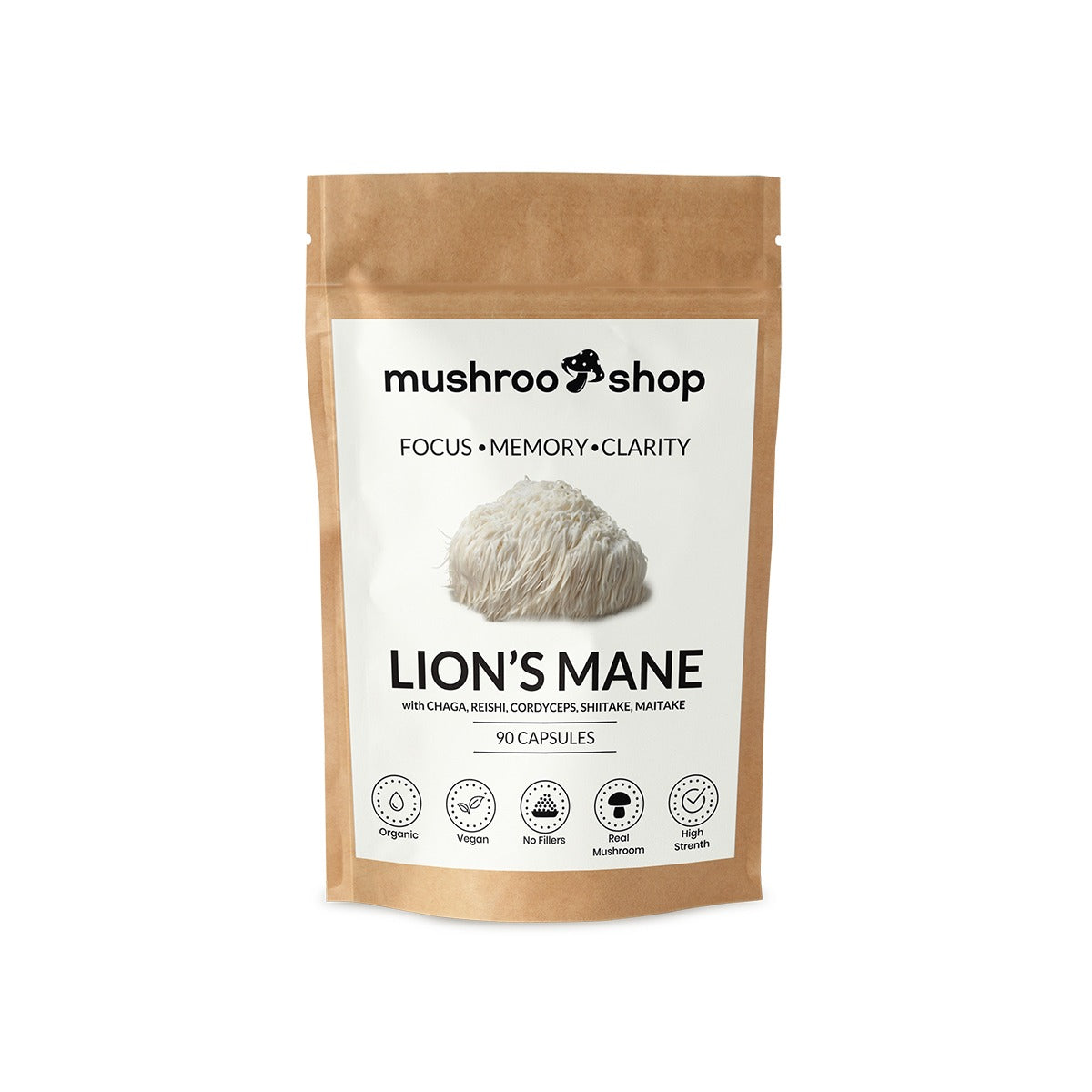 Mushroom Shop mushroo.shop LIONS MANE Capsules UK Organic  