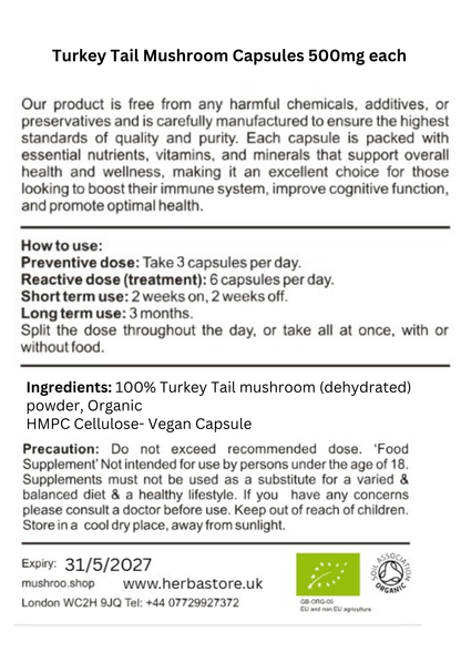 Turkey Tail Capsules - Immunity Support