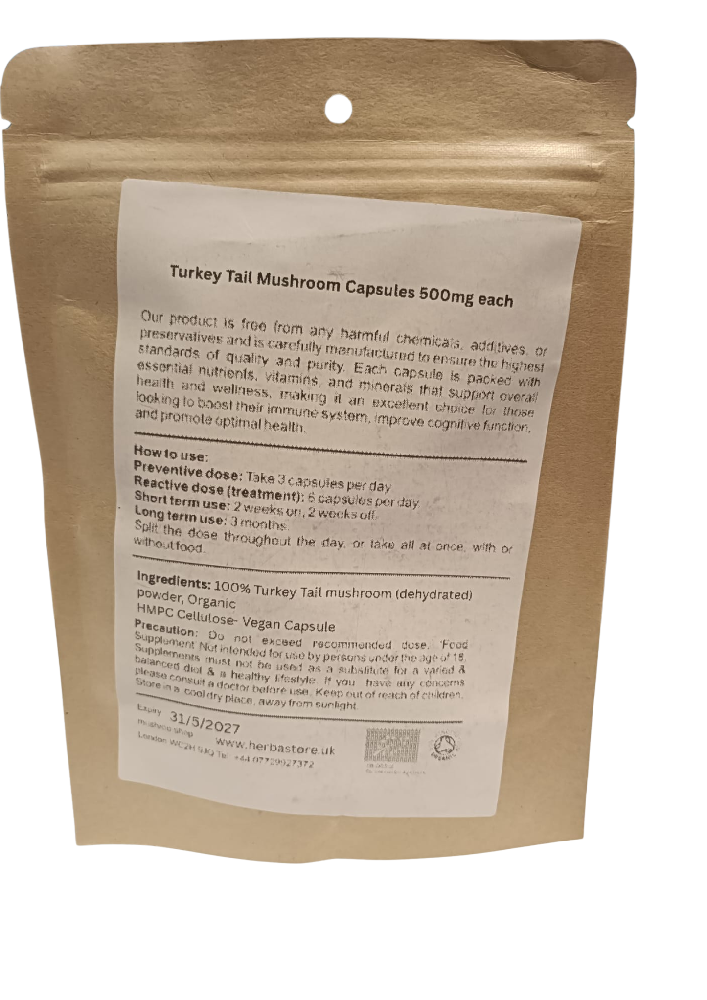 Turkey Tail Capsules - Immunity Support